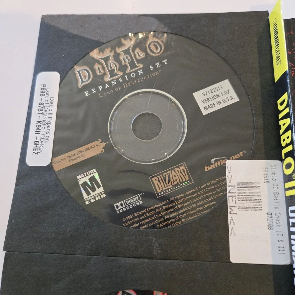 Diablo II Set For‎ Windows Mac 2000 Blizzard Video Games Guide Read